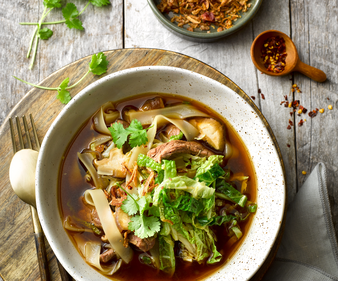Beef and hoisin pho